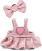 Clothes for(NO Doll), 15cm/17cm Doll Accessories Suit ,ute Miniature Fashion Accessories - Pink Heart Premium Outfit, Play & Collector(Pink - Sweater, S)