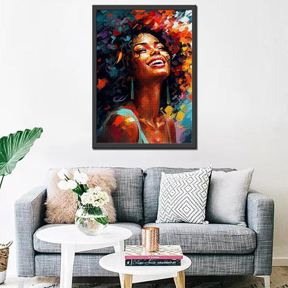Tucocoo Afro Woman Jigsaw Puzzles for Adults 1000 Pieces, Urban Style Sweet Black Girl Abstract Art Jigsaw Puzzle Colorful DIY Puzzles for Home Decoration Gifts, Family Puzzle Perfect for Game Nights