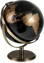 Goplus 9-Inch Metallic Black World Globe, 720° Rotating Earth Globe w/Metal Stand, Educational Learning Toy, Teaching Gift for Kids, Modern Desktop Decoration for Home, Office, School