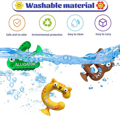 26PCS Suction Bath Toys, Alphabet Learning Tools, Kids Bath Toys, Party Favor, 3-12 Year Old Boy Girl Toddler Travel Toys, Bathtub Toys Spell Matching Letter Toys, Spelling Games