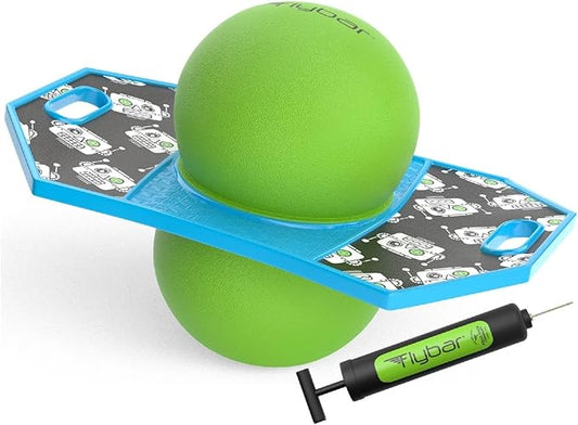Flybar Pogo Trick Ball for Kids – Balance Bounce Board with Anti-Slip Deck – Pump Included - Indoor & Outdoor Toys for Boys and Girls Fun Way to Reduce Screen Time Supports up to 160 lbs – Ages 6+