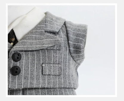 Four-Piece Suit for Dolls17cm/6.7in, Doll Clothes Set ,Soft Premium Fabric Dress Up Accessories Suit (Deep Blue Suit Set)