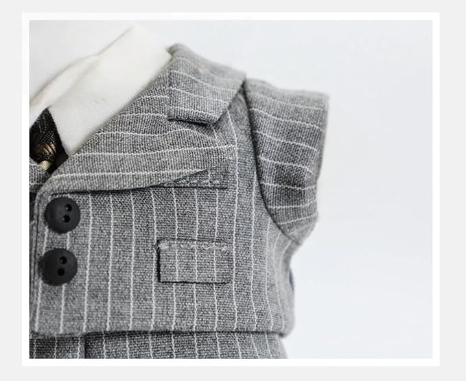Four-Piece Suit for Doll 17cm/6.7in, Doll Clothes Set ,Soft Premium Fabric Dress Up Accessories Suit (Black Suit Set)