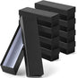 Teling 8 Pcs Coin Storage Box 2x2inch Flip Holders Collectors Coin Supplies Holders for Cents Collection Cardboard (Black)