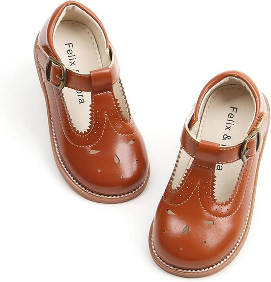 Felix & Flora Toddler Little Girl Mary Jane Dress Shoes - Ballet Flats for Girl Party School Shoes