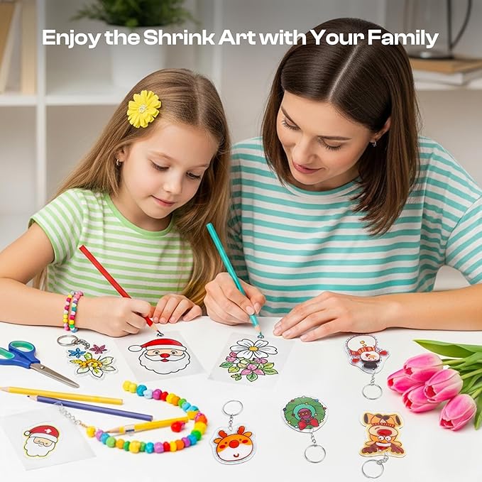 Auihiay 36 Pieces Shrink Plastic Sheets, Shrink Films Papers, Shrinky Art for Creative Handicrafts, Halloween and Christmas Ornaments 6 x 4 inch / 15 x 10 cm