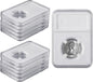 10 Packs 30mm Coin Slab Display Holder, Storage Case for JFK Half Dollar, Clear Acrylic Cases for Coin Organize and Collection, Four-Point Fixation Coin Slab Capsules Protector