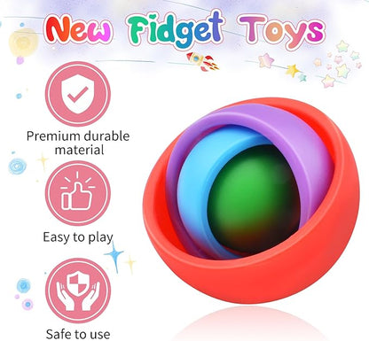 Fidget Toys for Kids, Fidget Spinner Adults 3PC, Gifts for Boys Girls Teens, ADHD Autism Stress Relief Quiet Finger Toys Classroom