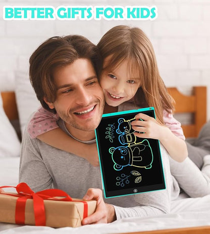 LCD Writing Tablet Doodle Board, 15 inch Colorful Drawing Tablet Writing Pad for Kids, Electronic Erasable Learning Educational Girls Gifts Toys for 3 4 5 6 7 Year Old Girls Boys