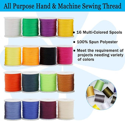 Sewing Kit, 42 Premium Sewing Supplies Portable Sewing Supplies Accessories Contains Thread, Needle, Scissors, Measure Tape, for Mom Grandma Friend Adults Beginner Kids Traveler