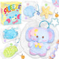 Squishies Toys Set 5PCS, Squeeze Toys Soft Elephant Starfish Seashell Crab Sensory Fidget Toys for Stress Anxiety Relief, Sticky Toys Party Favors Birthday for Boys and Girls