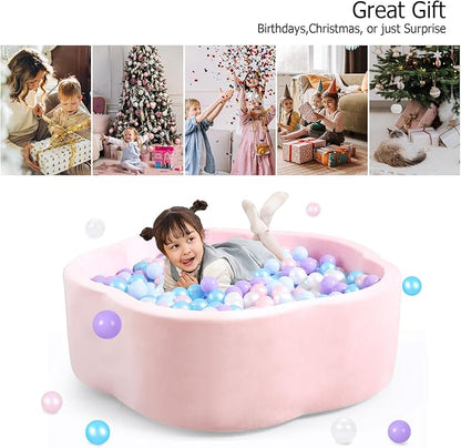 Ball Pit Balls Pack of 100 200 500 - Star and Round Set BPA Free Phthalate Free Non-Toxic Crush Proof Play Balls Soft Plastic Balls for Toddlers Baby Kids Birthday Pool Tent Party