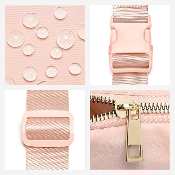 Gitus Gifts for 8 9 10 11 12 Year Old Girls Belt Bag Fanny Pack Crossbody Bags with Initial Letter Patch Cute Stuff Birthday Gifts for Teen Girls Women Personalized Trend Stuff (Coral Pink-P)