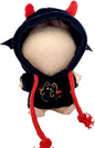 Halloween 17cm Doll Clothes Set(No Doll), Hat & Overalls Set for 17cm Labubu Suit, Cute Cloth for Dress up Unique Style Dolls Outfit Stylish Clothes for Labubu (Bat Sweatshirt)