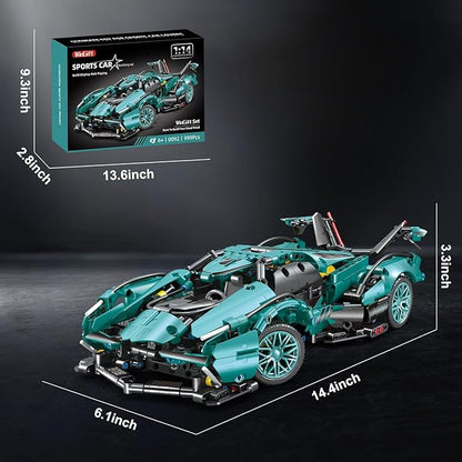 999 Piece Sports Car Building Blocks Toys Boys or Adults Kits, 1:14 Race Car Model Building Set, Adult Collectible Model Cars Set to Build, STEM Super Cars Sets for Boys Girls Age 6-12, 8-14