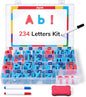 JoyCat Classroom Magnetic Letters Kit 234 Pcs with Double-Side Magnet Board - Foam Fridge Alphabet Letters for Kids Spelling and Learning