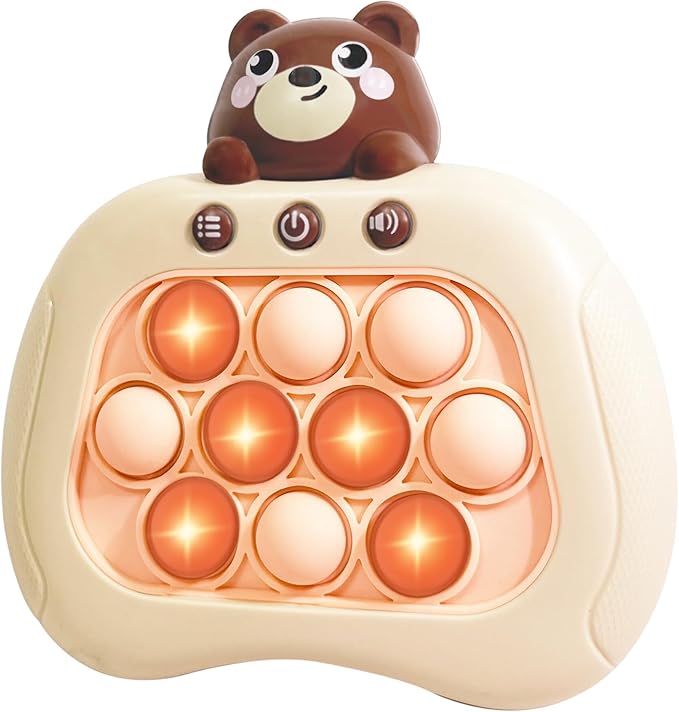 Pop The Target! Handheld Speed Push Game Machine: A Fun Multiplayer Game for Family. Sensory Fidget Toy Christmas Toys Gifts for 6 7 8 9 10 11 12 Years Old Kids Road Trip Car Games Kids Bear