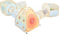UTEX Kids Play Tent with Tunnel, 6 in 1 Pop Up Play Tent with Ball Pit, Play Crawl Tunnel for Toddler, Boys, Girls, Indoor& Outdoor Play House Target Game with 6 Dart Balls