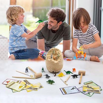 DoDoMagxanadu Dinosaur Egg Excavation Kit, Dinosaur Egg Toys for Boys Discover Jumbo Egg,Dino Egg Dig Kit Stocking Stuffers Science STEM Dinosaur Party Favors for Boys & Girls