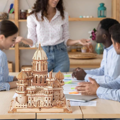 3D Wooden Puzzles DIY Mechanical Wooden Wide Model Kit 1000 Pcs 3D Puzzles for Adults Teens 14+Years Puzzle Enthusiasts Box Clockwork Enchanted Castle