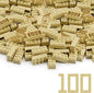 Feleph 100pcs 2x4 Bricks Tan Parts Pieces Classic Building kit Creative Set Basic Blocks Toy Accessories Compatible with 3001 Major Brands