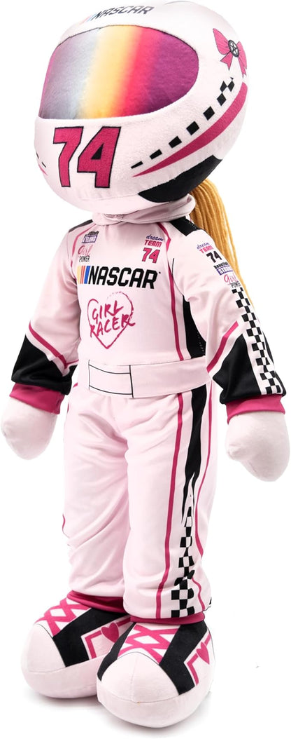 Playtime by Eimmie NASCAR-Themed Soft Baby Doll, 14-Inch Plush Racing Rag Doll for Kids, Sophie Speedster Plush Figure, Fabric Stuffed Toy for All Ages