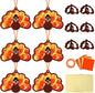 Qyeahkj 36 Set Thanksgiving Turkey Suncatchers Craft Crafts for Kids DIY Fall Window Tissue Paper Craft Kit Autumn Hanging Decor for Harvest School Home Activity Art Project Birthday Party Favor Gift