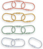 mushie Baby Chain Link Rings Toy 12-Count | Multiuse Car Seat Stroller Connecting Toy (Periwinkle, Mustard, Green, Coral)