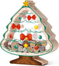 Wooden Christmas Piggy Bank for Kids, Christmas Tree Piggy Bank with Acrylic Panels, Unbreakable Toddler Money Box for Boys Girls, DIY Safe Coin Bank with Letter Sticker, Christmas, Birthday Gift