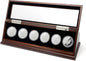 Challenge Coin Display Case 1.5-1.75 Inch 38-44.5 mm Coin Holder 1 Slot (Walnut, 6 Slots)
