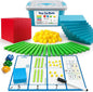 Base Ten Blocks for Math, Place Value Blocks, Base 10 Math Manipulatives for Kids, Plastic Math Cubes, Number Blocks, Math Counting Cubes for Kindergarten 1st-3rd Grade, 137 Pcs