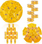 RoomyRoc Magnetic Fidget Sphere - Pentagons Magnets Balls - 12 Piece Set - Crystal Orange - Magnet Fidgets Toy - Creativity Beyond Imagination, Inspirational, Recreational, Desk Toys for Adults