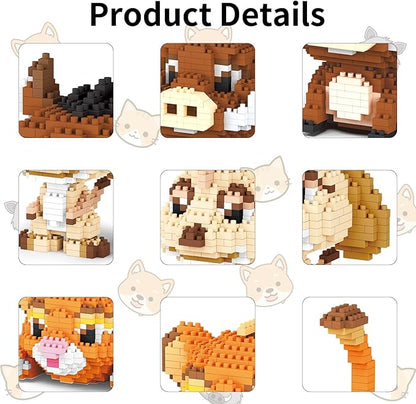 Lion, Warthog, Meerkat Mini Building Blocks Sets, Not Compatible with Lego Animals, 1856 PCS Micro Mini Building Toy Bricks for Adults, Party Favors for Kids Boys Girls 14+