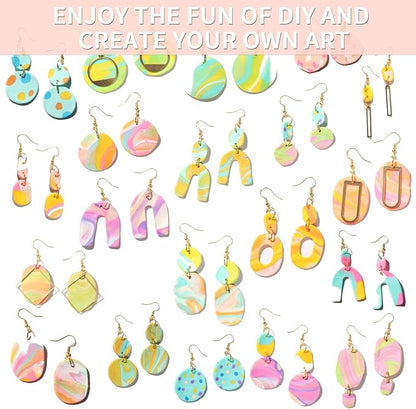 Patemby 183PCS Polymer Clay Earring Making Kit for Art Crafts Gifts Teen Girls and Adults, Ages 8-12 Year Old DIY Polymer Clay Earring Jewelry Craft Making Gift Set