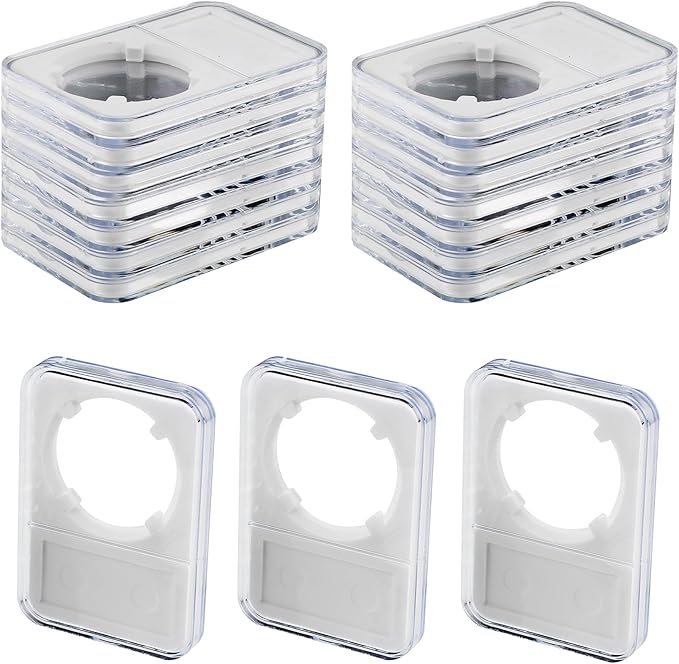 20-Pack Coin Slab Display Holder, Storage Case for Morgan, Peace, IKE Silver 38mm Dollar Coin, Organize Your Coin Collection with Clear Acrylic Cases