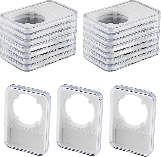 20-Pack Coin Slab Display Holder, Storage Case for Morgan, Peace, IKE Silver 38mm Dollar Coin, Organize Your Coin Collection with Clear Acrylic Cases