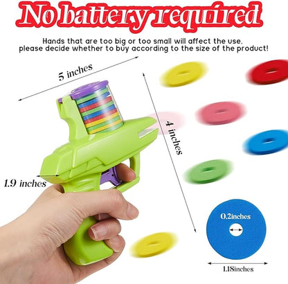 Sumind 2 Pieces Foam Disc Launcher Zip Shot Shooter Disc Shooter (Red, Green)