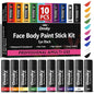 Dmsky 10 Packs Eye Black Sports Stick for Football, Baseball, Softball-Anti-Glare Face Body Paint Stick Kit,Water-Proof Eye Sports Paint Sticks,10 Color Eyeblack Painting Kit for Athletes & Fans