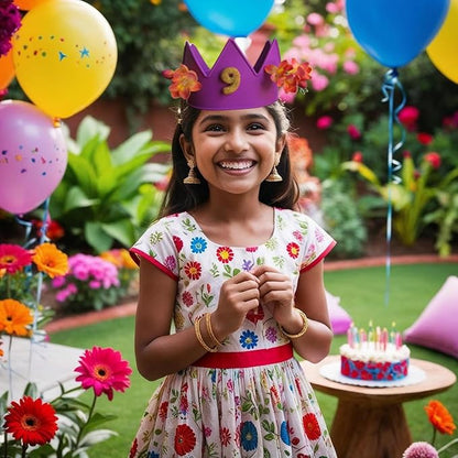 Birthday Crown for Kids Classroom – Adjustable Soft Silicone Princess Crown, Ages 2–10+, BPA Free, Dishwasher Safe