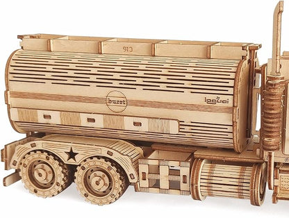 3D Wooden Puzzle - Wood Mechanical Tank Truck Model Kits - Coin Bank Crafts Model - Wooden STEM DIY Brain Teaser Puzzles, 3D Puzzle for Birthday Adults & Teens