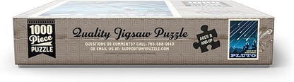 MyPuzzle Pluto: Meteor Showers, Vintage Poster - Premium 1000 Piece Jigsaw Puzzle for Adults