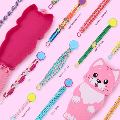 Bracelet Making Kit for Girls - Arts and Crafts for Kids Ages 8-12 - Friendship Bracelet String Maker Set Toys - Best Christmas Birthday Gifts - Charming Animal Shaped Weaving Loom (Large)