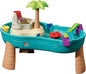 Step2 Splish Splash Seas Water Table, Kids Water Table Activity Sensory Playset, Summer Outdoor Toys, 9 Piece Water Toy Accessories, For Toddlers 1.5+ Years Old, Blue & Purple