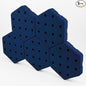 Hexagon Pegboard Tiles, 4.5"x4" each, 5-Pack, Normal-Sized Holes, Make Custom Designs, Easiest to Mount, Expand Existing Pegboard or Fill In Unused Space, Hexboard (Starry Blue, 4 Inch)