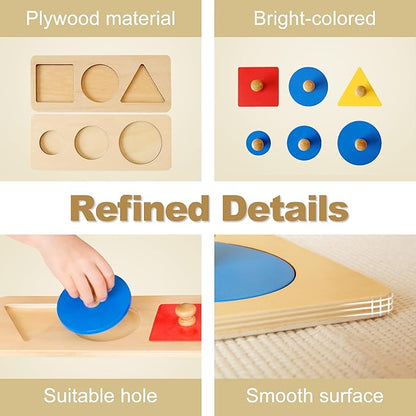 Montessori Outlet Multiple Shape Puzzles for 0-3 Years Montessori Education at School and Home