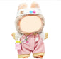 17cm Doll Clothes Set, Cute Girls Doll Outfits Set , 4 PCS Pink Jumpsuits Outfits Exquisite Accessories