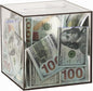 Clear Piggy Bank for Adults/Kids, Acrylic Unopenable Money Box for Cash Coin Saving, Must Break to Open, Money Saving Jar for Adults Boys Girls, Size 7.48''
