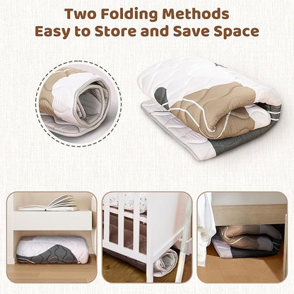 Baby Play Mat, 50x50 Playpen Mat, Thick Soft Foam Playmats for Baby, Foldable and Washable Baby Crawling Mat for Floor(Scandinavia)