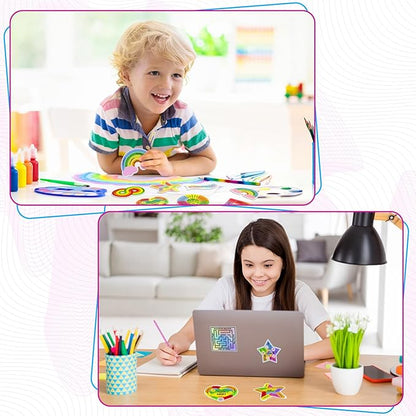Libima 72 Pieces Anxiety Sensory Stickers Textured Stickers Fidget Mindfulness Sticker School Counselor Supplies Adult Sensory Items Anxiety Relief, 9 Styles(Cute Color)