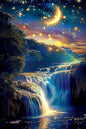 500-Piece Adult Puzzle - Best Brain Exercise & Relaxing Game, Beautiful Starry Sky and Waterfalls for Friends & Puzzle Lovers